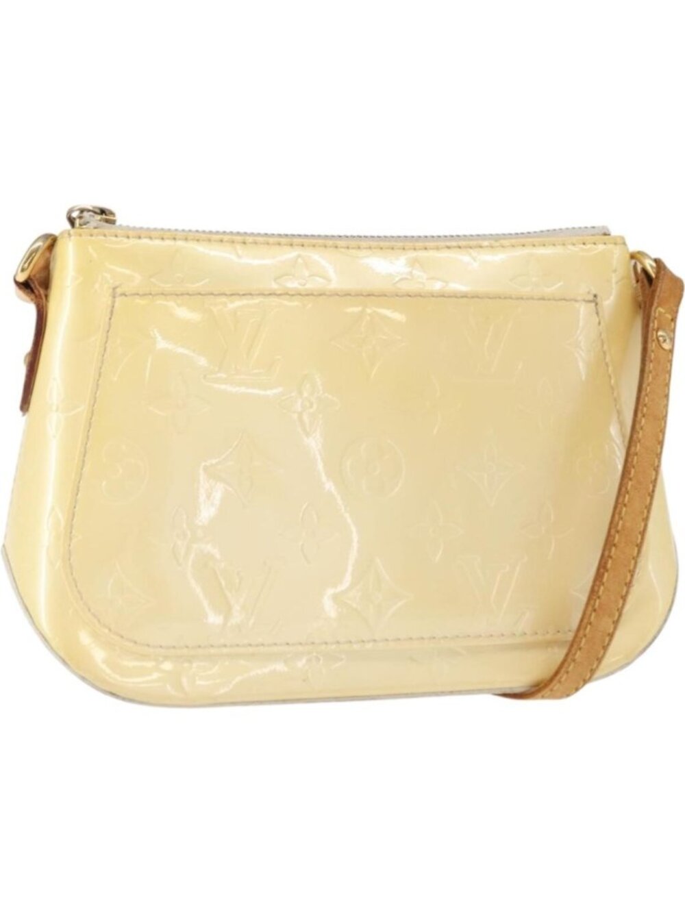 LOUIS VUITTON Monogram Vernis Minna Street Shoulder Bag Perle M91509
